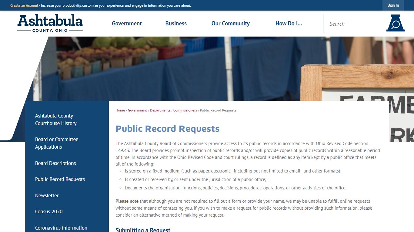 Public Record Requests | Ashtabula County, OH - Official Website