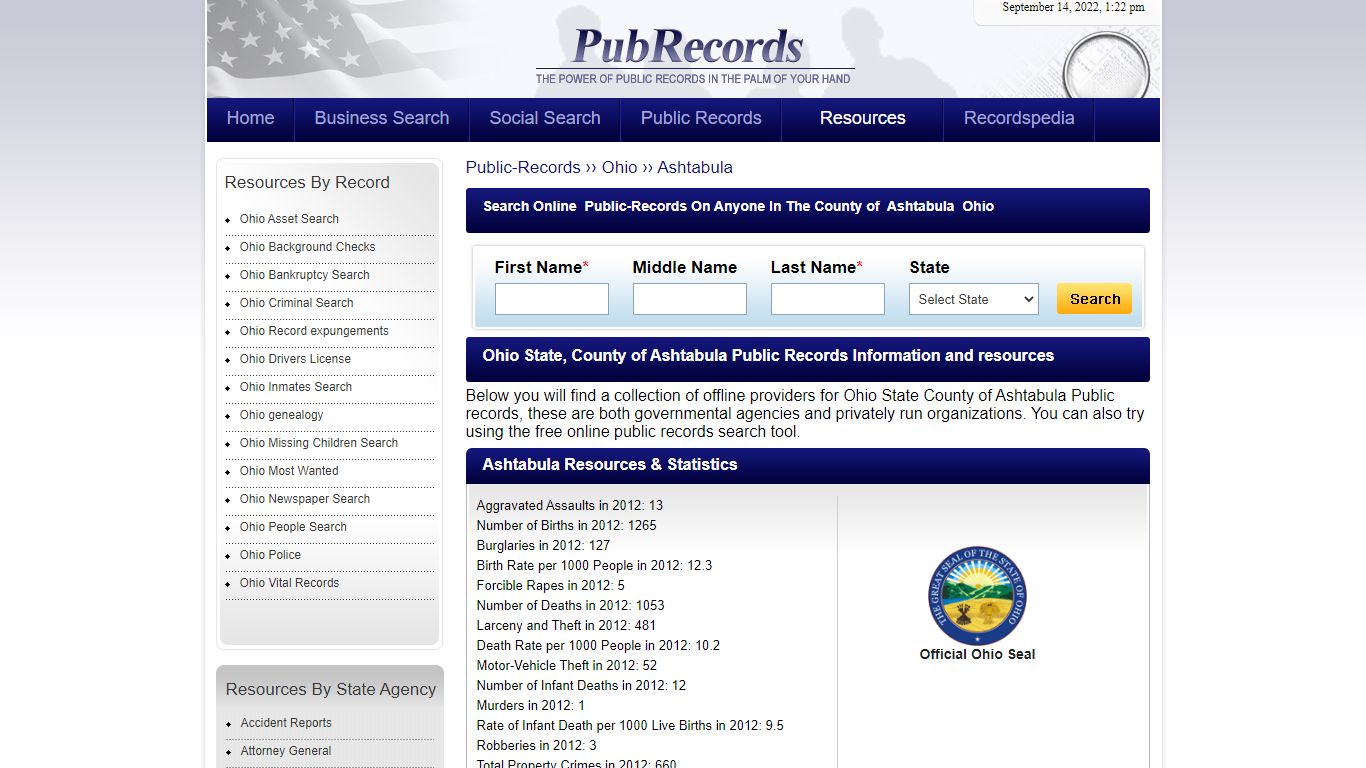 Ashtabula County, Ohio Public Records